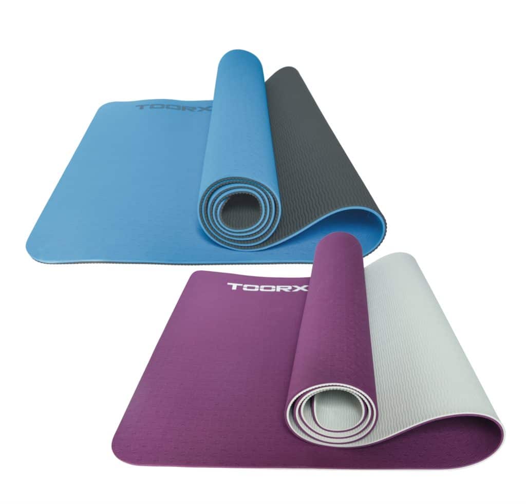 Toorx Pro Yogamåtte – 6 mm (Blå/grå)